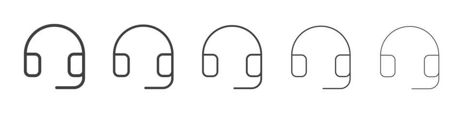 Headset icon simple illustration logo art