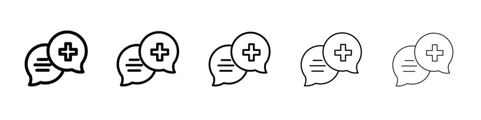 Obraz premium Healthcare Chat icon simple illustration logo art