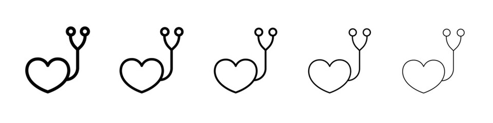 Heard heart note icon simple illustration logo art