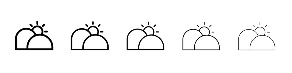 hills icon simple illustration logo art