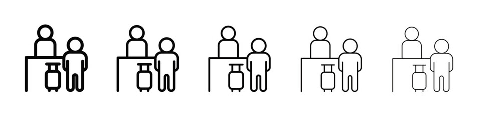 Hospitality industry icon simple illustration logo art