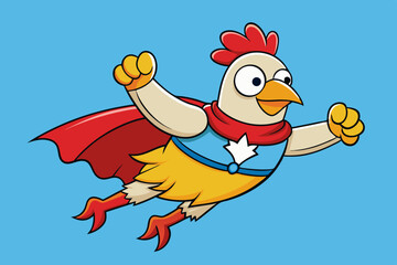 Super chicken cartoon