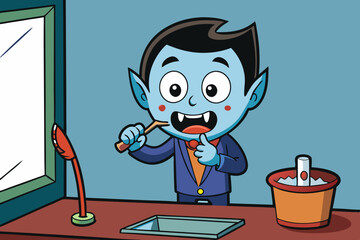 Vampire brush teeth