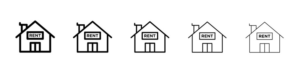House rent icon simple illustration logo art