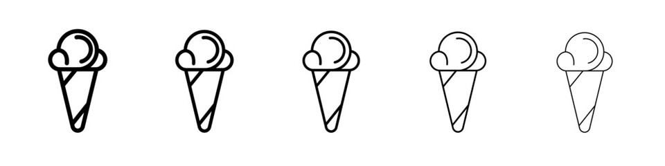 Ice cream cone icon simple illustration logo art
