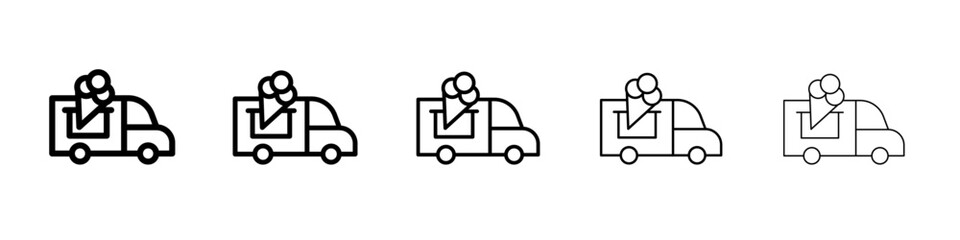 Ice cream van icon simple illustration logo art