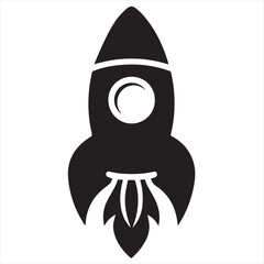 Minimal Rocket Logo Design, Elegant Silhouette Style Vector Art for Modern Branding, Space-Inspired Identity, and Clean Logo Concepts
