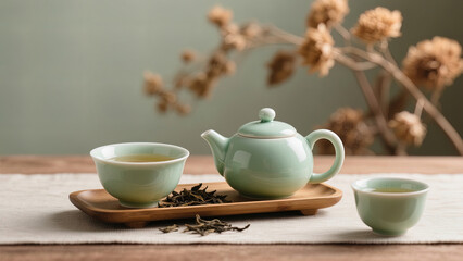 Fototapeta premium cup of tea and teapot