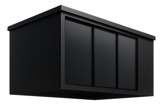 Modular home with a sleek black exterior for a bold architectural statement.