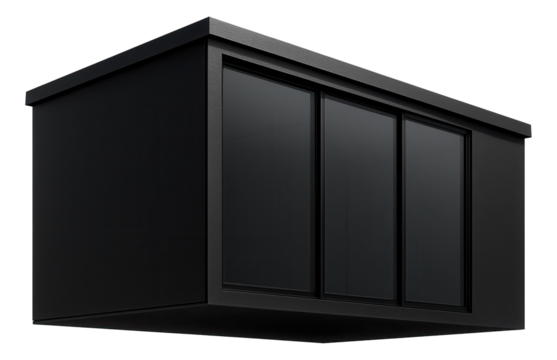 Modular home with a sleek black exterior for a bold architectural statement.