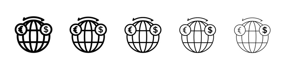 International money transfer icon simple illustration logo art