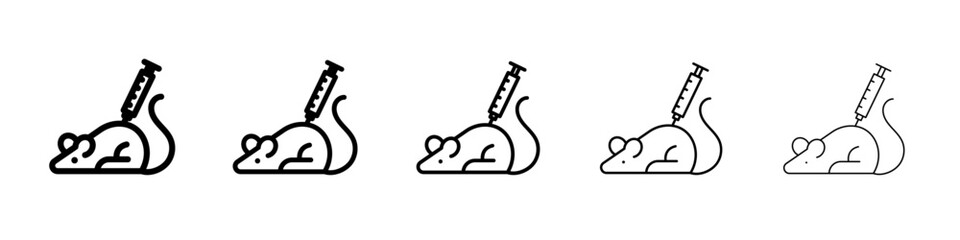 Lab rat experiment icon simple illustration logo art