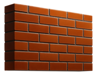 Smooth-finish brick facade with a glossy sealant for a contemporary apartment building.