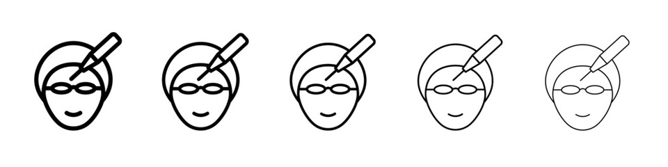 laser dermatology icon simple illustration logo art