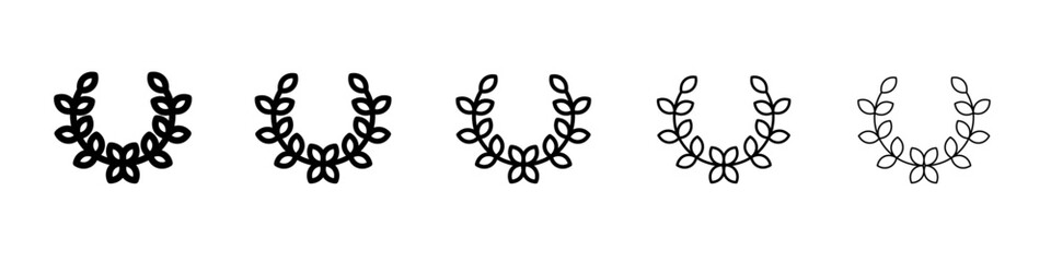 laurel wreath icon simple illustration logo art