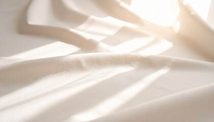 Abstract photography, white sheet with shadow play minimalist art and design background