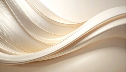 Flowing white wave on minimalist bright background, a seamless abstract design smooth