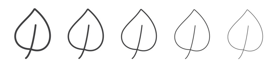 Leaf icon simple illustration logo art