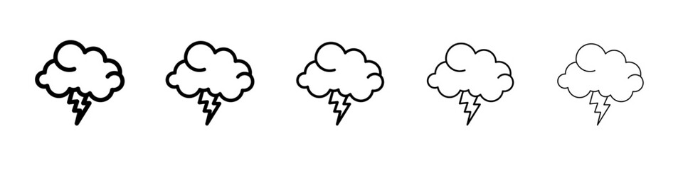 Lightning icon simple illustration logo art
