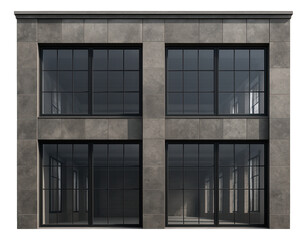 Obraz premium Facade with concrete stone cladding, offering industrial chic for a converted warehouse space.