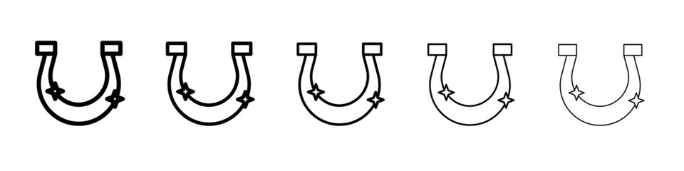 lucky horseshoe icon simple illustration logo art