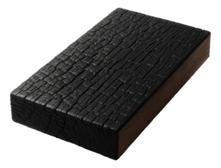 Charred wood (shou sugi ban) facade cladding ideal for fire resistance on a mountain retreat