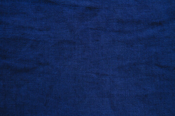 linen blue fabric texture background.