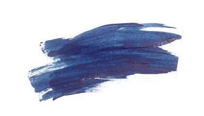 Dark blue watercolor paint brush stroke isolated on transparent background. watercolor png.