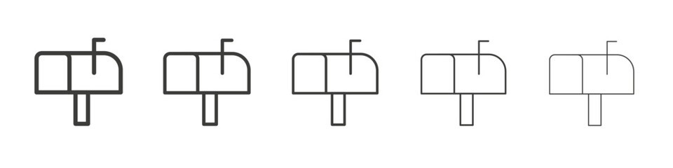 Mail box icon simple illustration logo art