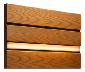 Wooden facade cladding with a built-in lighting system for an atmospheric evening look on a modern home