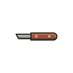marking knife simple flat outline icon illustration
