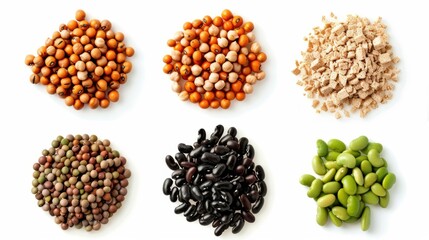 Variety of Six Plant-Based Protein Sources
