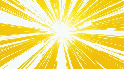 Obraz premium Radiating yellow lines converge to a central point.