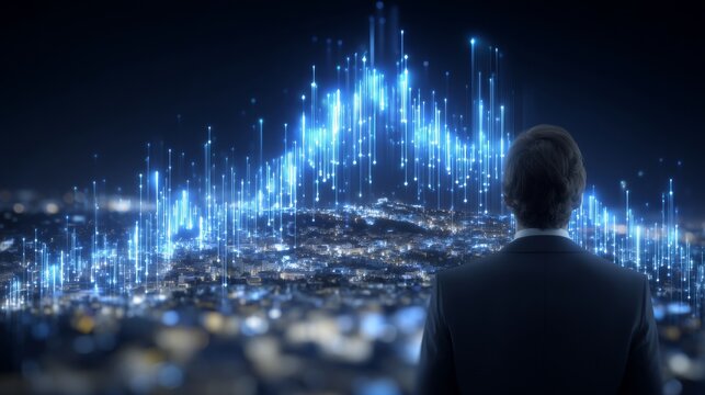 The strategic application of tech mentorship in urban startup environments gives rise to a futuristic cityscape marked by vibrant digital innovation - Powered by Adobe