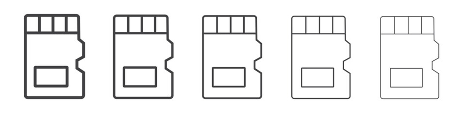 Memory card icon simple illustration logo art