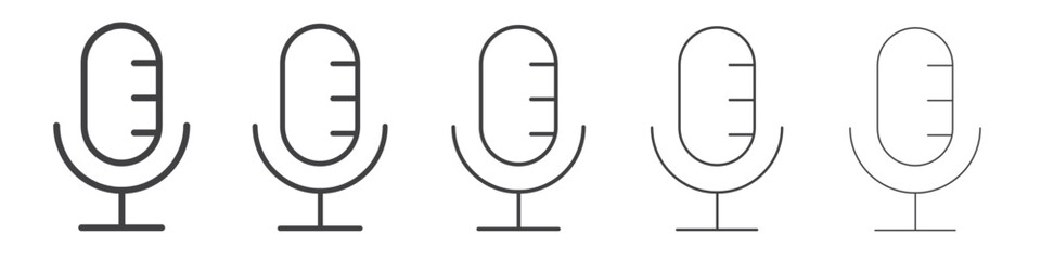Microphone icon simple illustration logo art