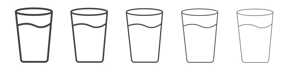 Milk glass icon simple illustration logo art