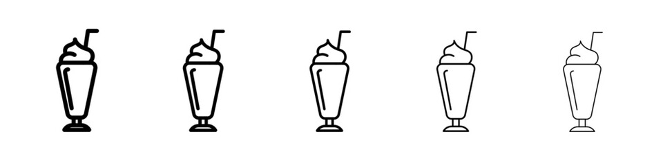 Milkshake icon simple illustration logo art