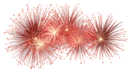Red fireworks burst, celebration, festive