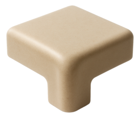 Fiberglass corner cap for a coastal home, resistant to saltwater corrosion and finished in a sandy beige to blend with the seaside environment.