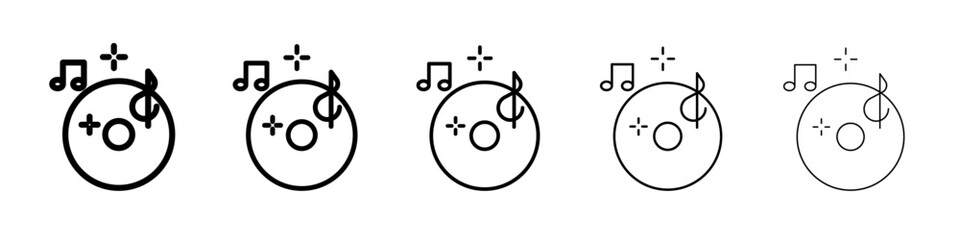 music note icon simple illustration logo art