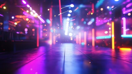 Neon Lights Cityscape: Cyberpunk Vibe