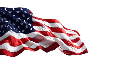 Fototapeta premium American Flag Waving in the Wind on Independence Day