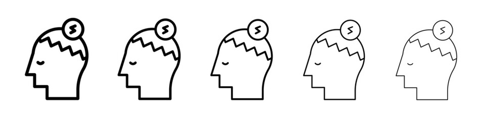 Nervous breakdown icon simple illustration logo art