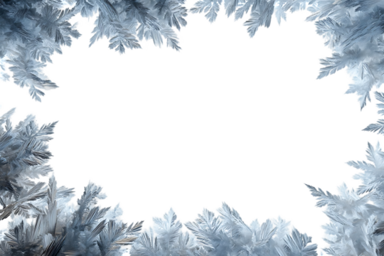 Frozen window with a black center for text or image.