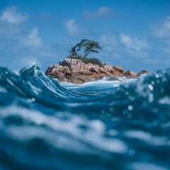 The marine pollution concept is characterized by the presence of plastic waste and debris