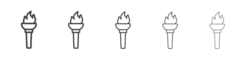 Olympic torch icon simple illustration logo art