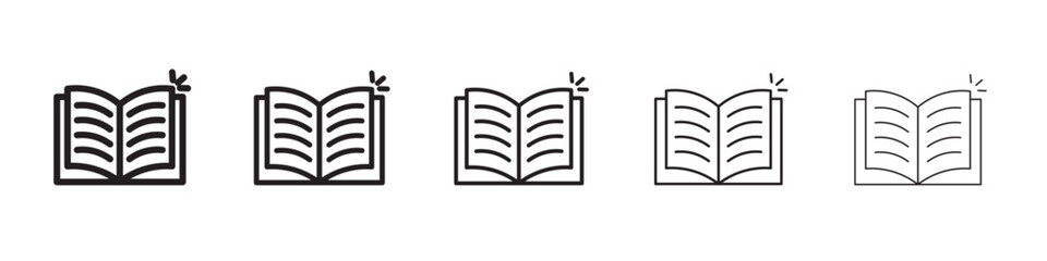 open book icon simple illustration logo art