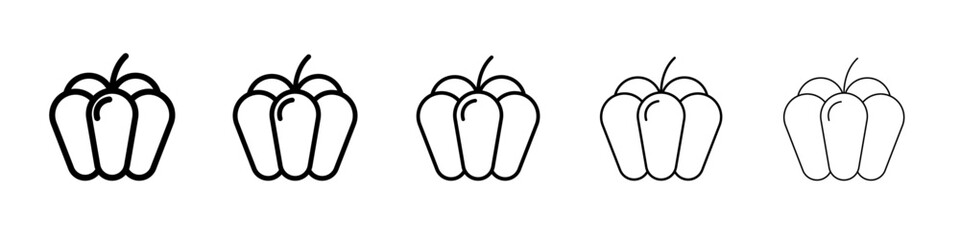 Paprika icon simple illustration logo art