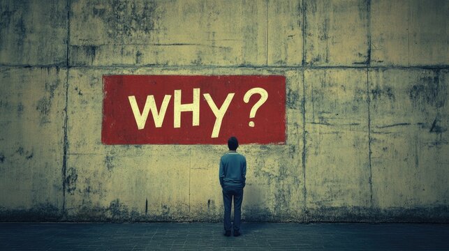 Hyper realistic 3d render Finding Answers: Powerful 'Why?' Concept Photography for Inspiration AI Generative